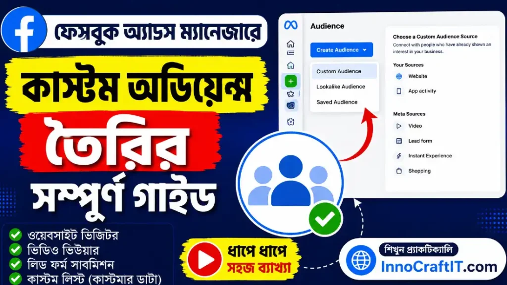 ফেসবুক অ্যাডস ম্যানেজারে কাস্টম অডিয়েন্স তৈরির সম্পূর্ণ গাইড